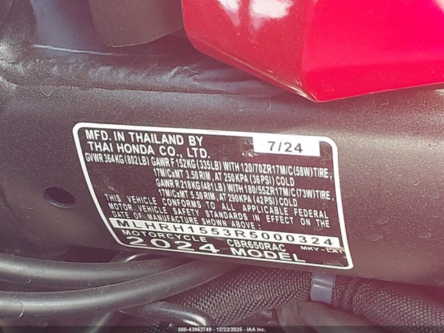 Honda CBR650 R 2024 MLHRH1553R5000324 Image 10