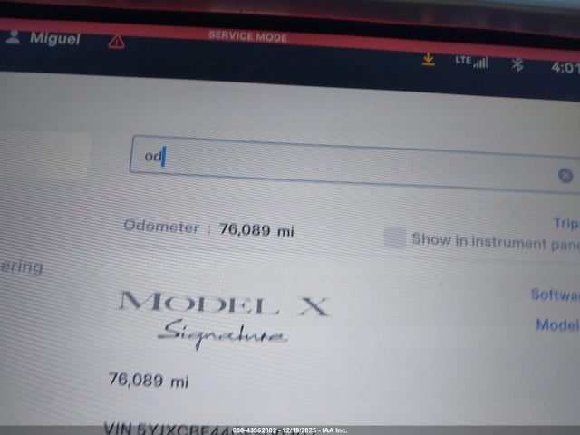 43962802 :رقم المزاد ، 5YJXCBE44GFS00307 vin ، 2016 Tesla Model X 75d/p100d/p90d مزاد بيع