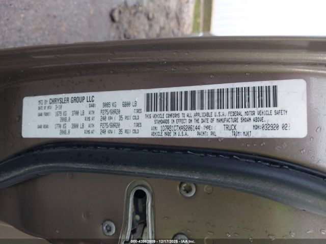 2010 DODGE RAM 1500 1D7RB1CTXAS206144 Photo 8