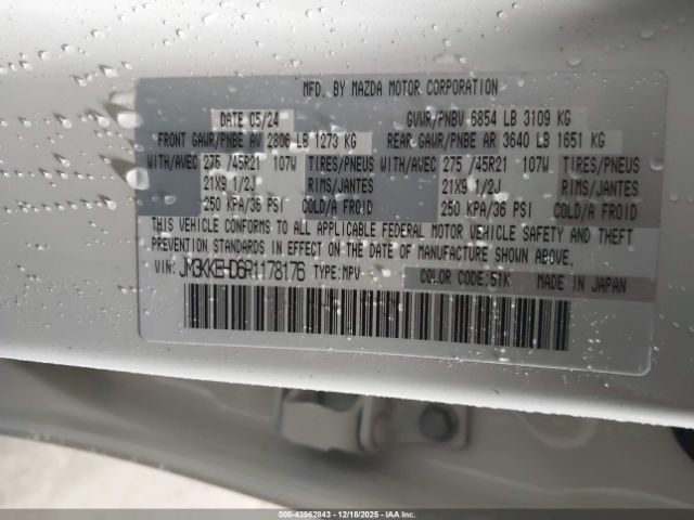 2024 MAZDA CX-90 JM3KKEHD6R1178176 Photo 8