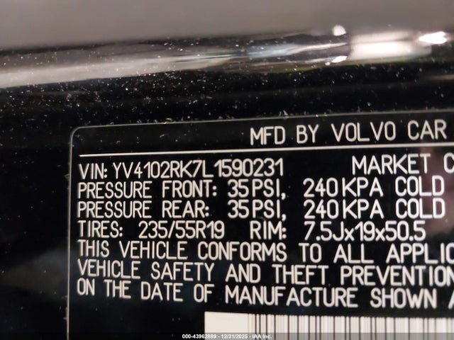 2020 VOLVO XC60 YV4102RK7L1590231 Photo 8