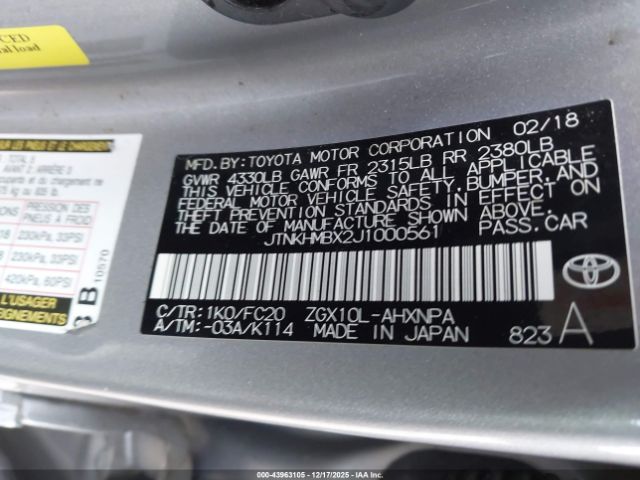 2018 TOYOTA C-HR JTNKHMBX2J1000561 Photo 8