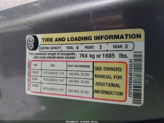 2014 FORD F-150 1FTFX1EF9EKE44207 Photo 8