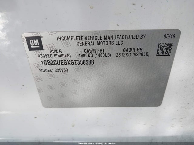 1GB2CUEGXGZ308588 Chevrolet Silverado 2500hd Wt