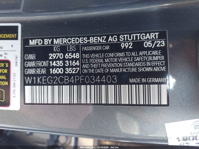 Mercedes-Benz Eqe 500 4matic+ 2023 W1KEG2CB4PF034403 Image 9