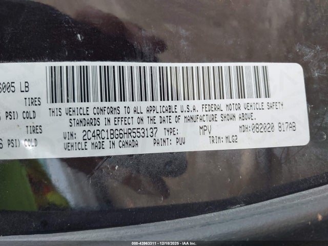 2017 CHRYSLER PACIFICA 2C4RC1BG6HR553137 Photo 8