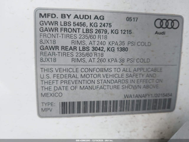2018 AUDI Q5 WA1ANAFY1J2015454 Photo 8