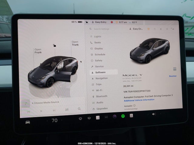43963396 :رقم المزاد ، 7SAYGDEE2PF617330 vin ، 2023 Tesla Model Y مزاد بيع