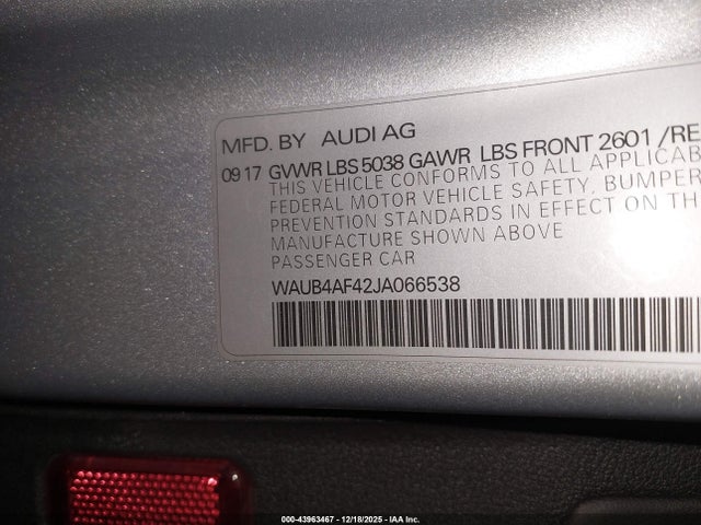 2018 AUDI S4 WAUB4AF42JA066538 Photo 8