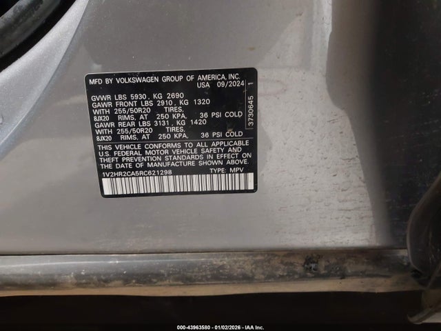 2024 VOLKSWAGEN ATLAS 1V2HR2CA5RC621298 Photo 8