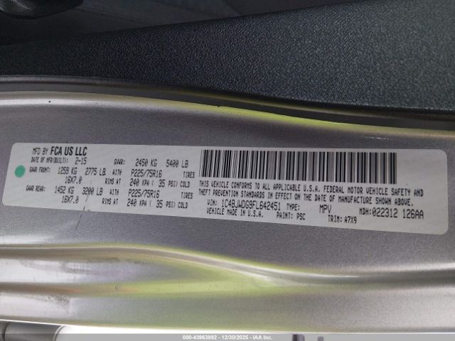 2015 JEEP WRANGLER UNLIMITED 1C4BJWDG9FL642451 Photo 8