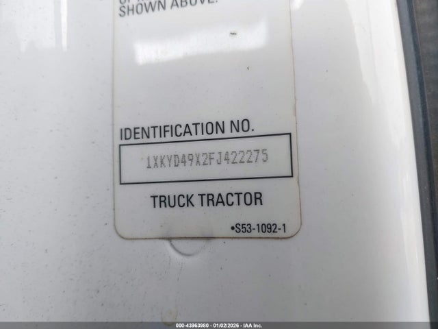 1XKYD49X2FJ422275 Kenworth Construction T680