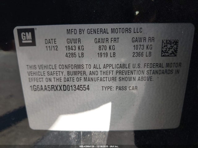 2013 CADILLAC ATS 1G6AA5RXXD0134554 Photo 8
