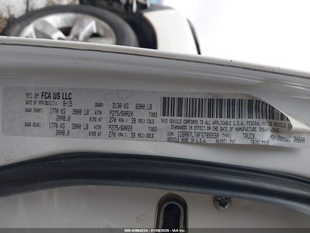 43964234 :رقم المزاد ، 1C6RR7LT0FS785930 vin ، 2015 Ram 1500 Big Horn مزاد بيع