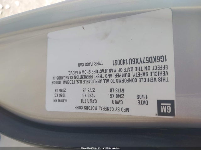 2006 CADILLAC DTS 1G6KD57YX6U140051 Photo 8