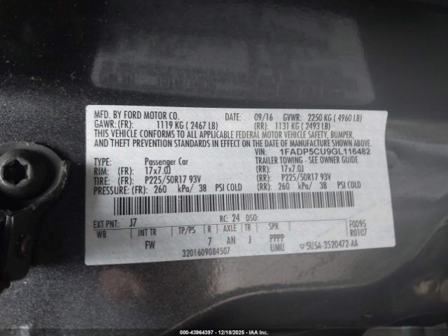 2016 FORD C-MAX ENERGI 1FADP5CU9GL116482 Photo 8