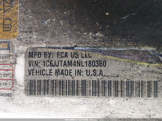 1C6JJTAM4NL180360 Jeep Gladiator Sport S 4x4