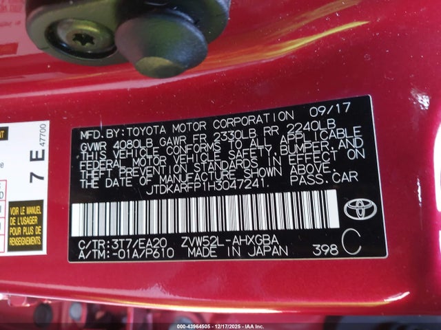 JTDKARFP1H3047241 Toyota Prius Prime Premium