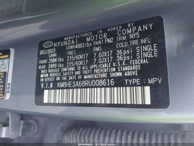 2024 HYUNDAI KONA ELECTRIC KM8HE3A68RU008616 Photo 8