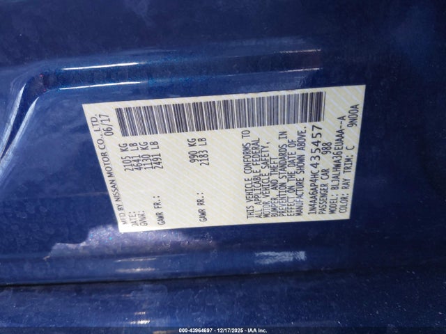 Nissan Maxima 3.5 Platinum 2017 1N4AA6AP4HC435457 Image 9