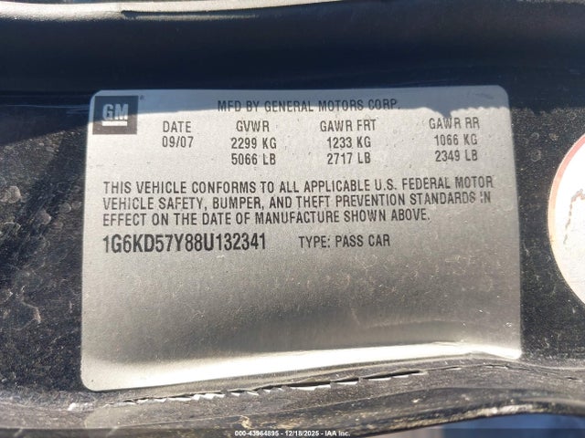 2008 CADILLAC DTS 1G6KD57Y88U132341 Photo 8