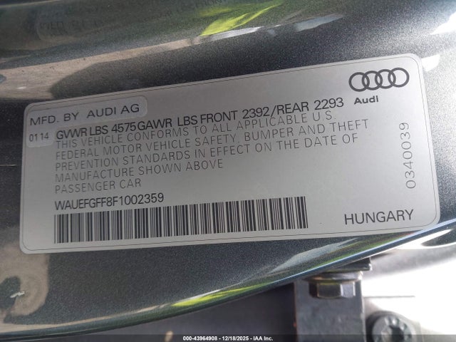 2015 AUDI A3 WAUEFGFF8F1002359 Photo 8