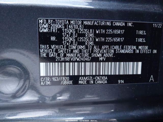 2023 TOYOTA RAV4 2T3H1RFV0PW240467 Photo 8