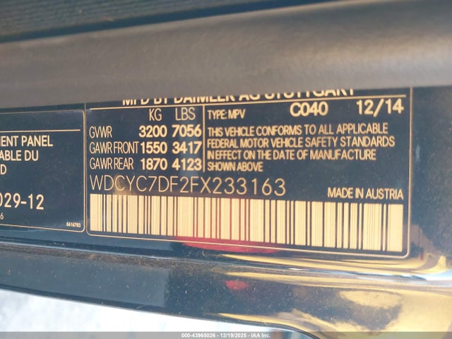 2015 MERCEDES-BENZ G 63 AMG WDCYC7DF2FX233163 Photo 8