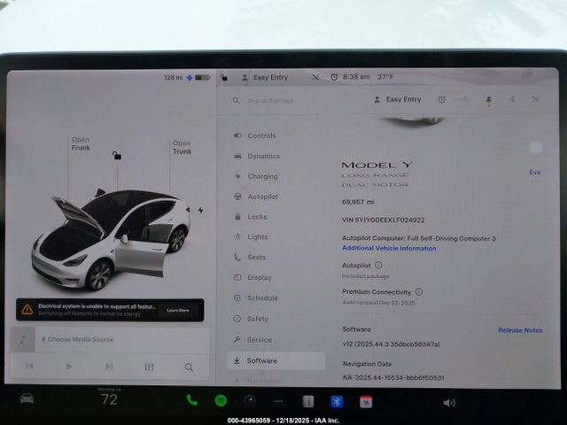 2020 TESLA MODEL Y 5YJYGDEEXLF024922 Photo 6