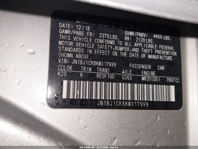 2019 NISSAN ROGUE SPORT JN1BJ1CR8KW317999 Photo 8