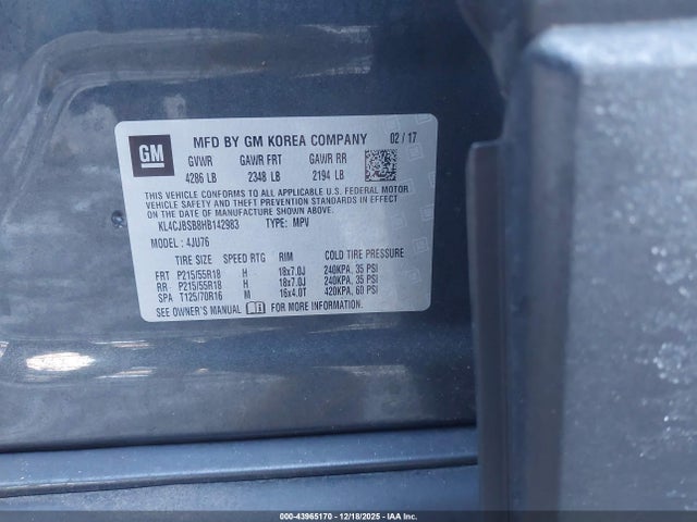 Buick Encore Preferred Ii 2017 KL4CJBSB8HB142983 Image 9