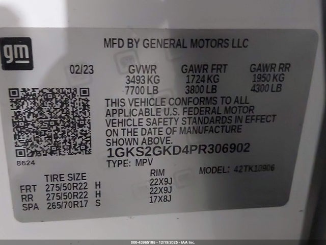 GMC Yukon Xl 4wd Slt 2023 1GKS2GKD4PR306902 Image 9