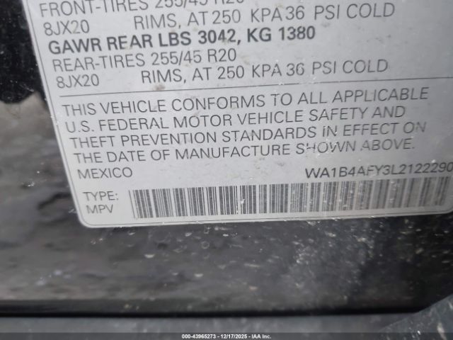 2020 AUDI SQ5 WA1B4AFY3L2122290 Photo 8