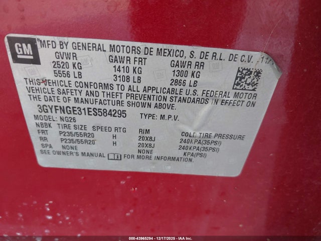 2014 CADILLAC SRX 3GYFNGE31ES584295 Photo 8