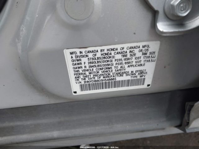 2005 ACURA MDX 2HNYD18805H548665 Photo 8