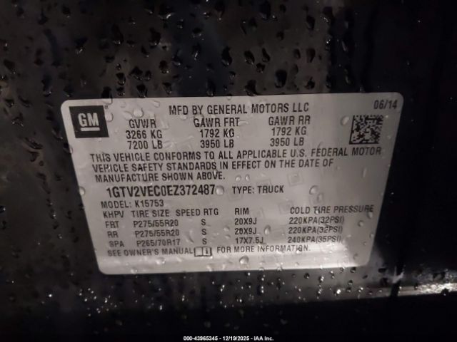 2014 GMC SIERRA 1500 1GTV2VEC0EZ372487 Photo 8