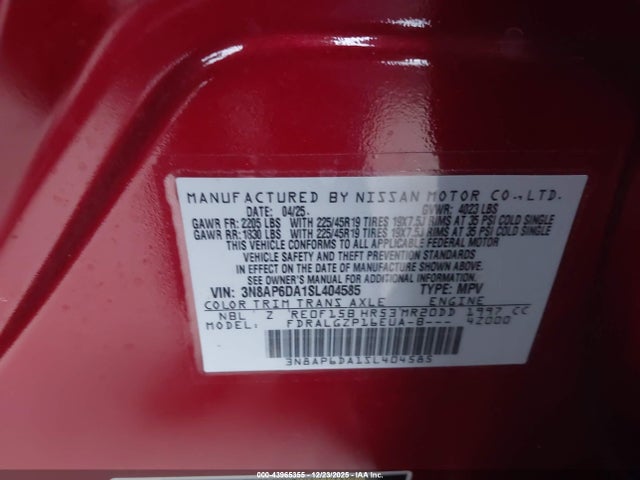 Nissan Kicks Sr Fwd 2025 3N8AP6DA1SL404585 Image 9