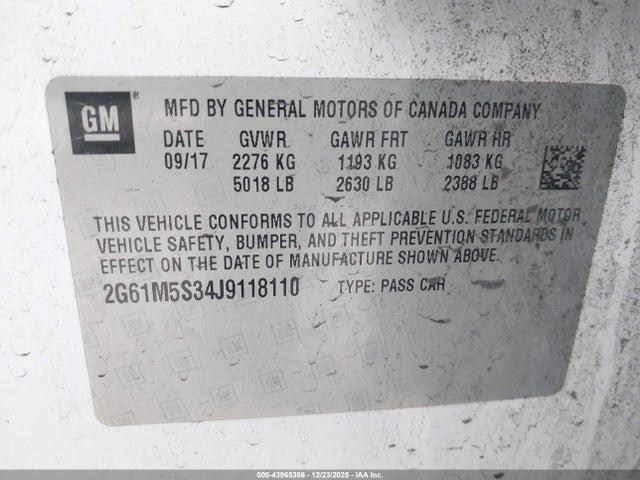 2018 CADILLAC XTS 2G61M5S34J9118110 Photo 8