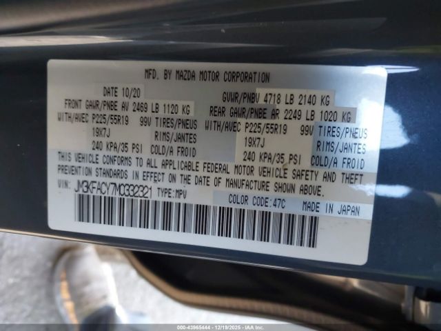 2021 MAZDA CX-5 JM3KFACY7M0332321 Photo 8