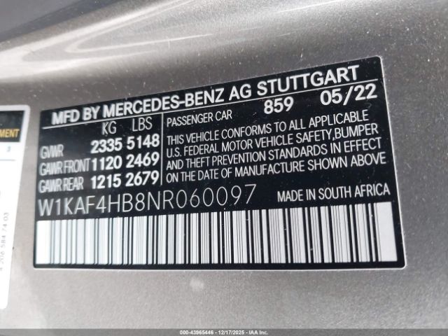 2022 MERCEDES-BENZ C 300 W1KAF4HB8NR060097 Photo 8