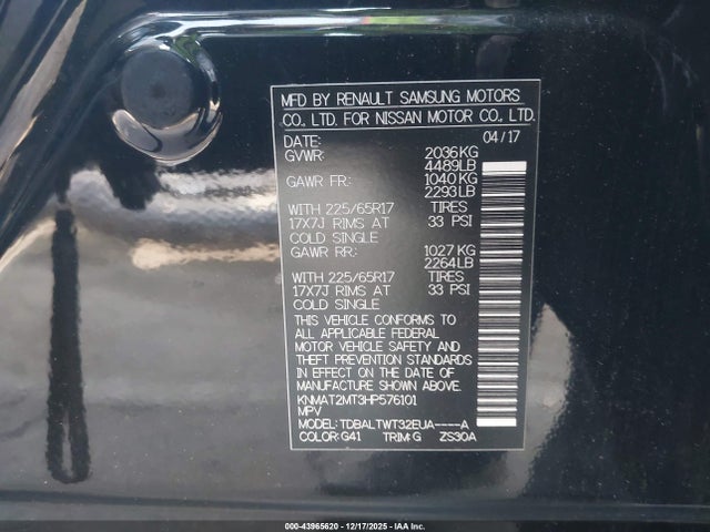 Nissan ROGUE SV 2017 KNMAT2MT3HP576101 Image 9
