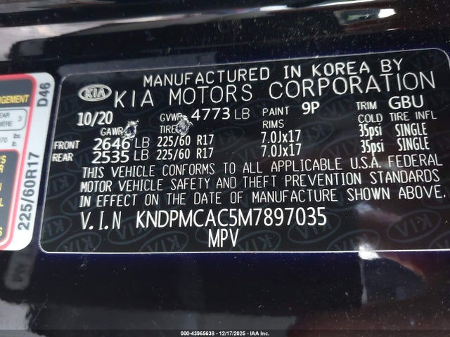 KIA Sportage Lx 2021 KNDPMCAC5M7897035 Image 9