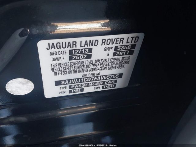 2014 JAGUAR XJ SAJWJ1CD7E8V65755 Photo 8