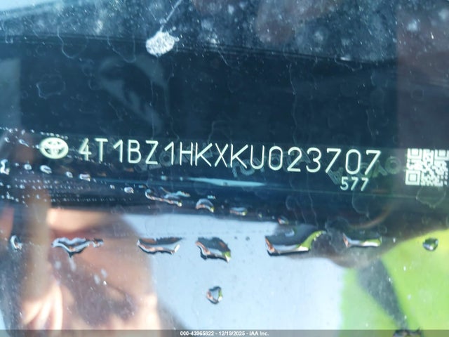 4T1BZ1HKXKU023707 Toyota Camry Xse V6