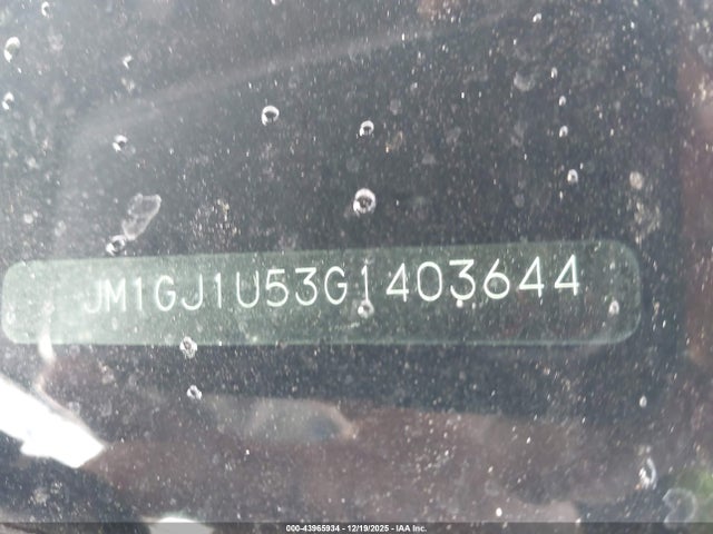 43965934 :رقم المزاد ، JM1GJ1U53G1403644 vin ، 2016 Mazda Mazda6 I Sport مزاد بيع