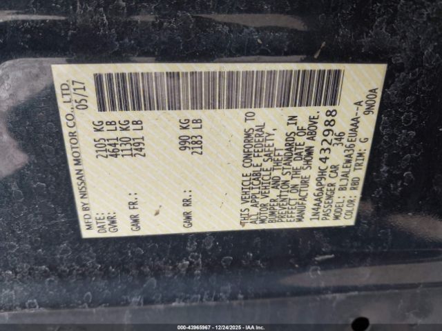 2017 NISSAN MAXIMA 1N4AA6AP9HC432988 Photo 8