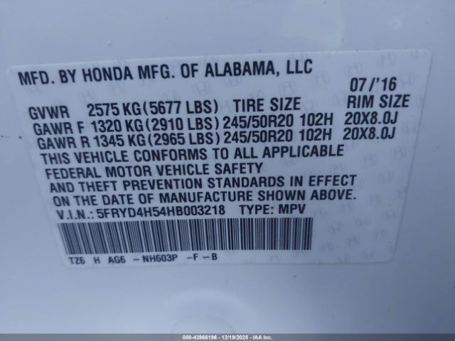 2017 ACURA MDX 5FRYD4H54HB003218 Photo 8