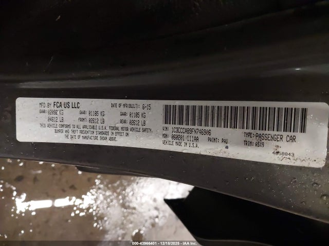 2015 CHRYSLER 200 1C3CCCAB9FN746906 Photo 8