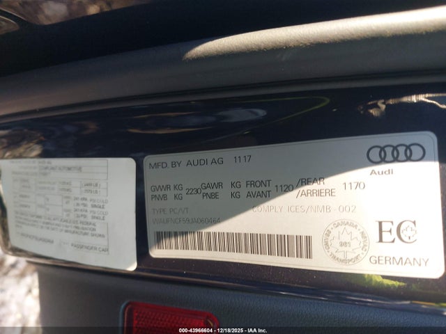 2018 AUDI A5 WAUFNCF59JA060464 Photo 8