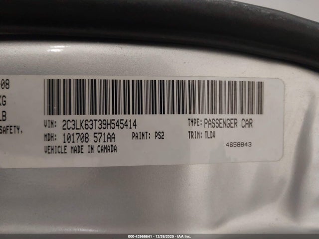 2009 CHRYSLER 300C 2C3LK63T39H545414 Photo 8